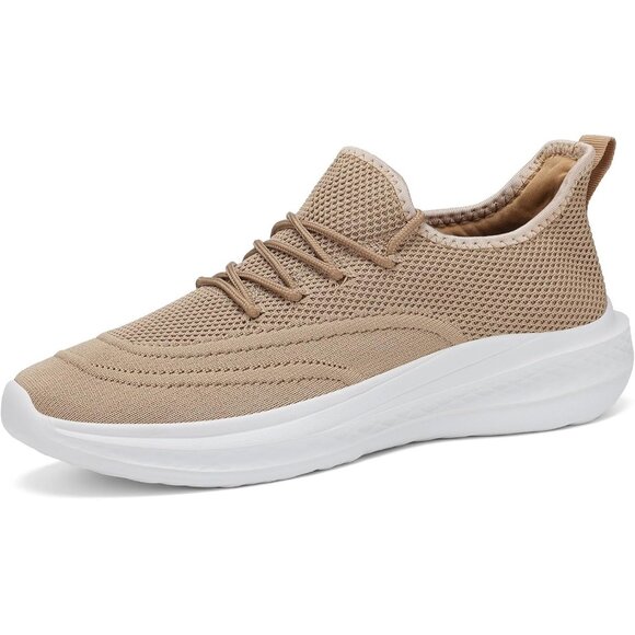 ⚡Men Khaki Fashion Mesh Non Slip Lightweight Workout Breathable Gym Sneakers - Picture 1 of 6